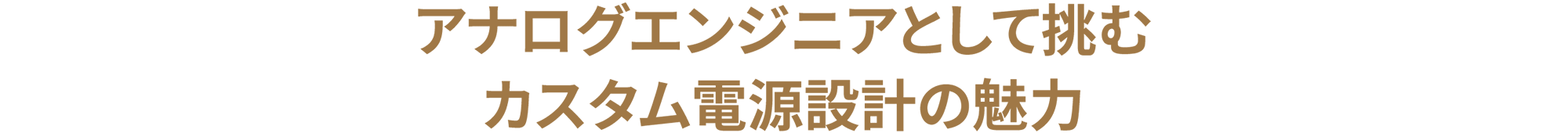 アナログエンジニアとして挑む カスタム電源設計の魅力